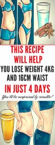 This Recipe Will Help You Lose Weight 4kg and 16cm Waist in Just 4 Days